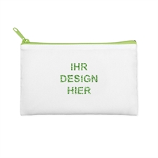 127 x 203 mm Glitzer Kosmetiktasche Beidseitig Personalisieren Reißverschluss grün