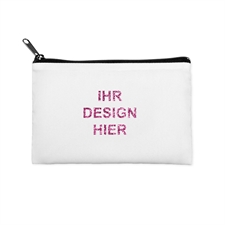 152 x 229 mm Glitzer Kosmetiktasche Beidseitig Personalisieren Reißverschluss schwarz