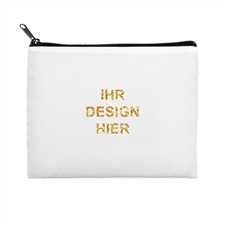 203x254 mm Glitzer Kosmetiktasche Beidseitig Personalisieren Reißverschluss schwarz