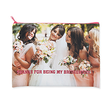 241x330 mm Glitzer Kosmetiktasche Beidseitig Personalisieren Reißverschluss hot pink