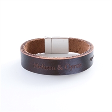 Lederarmband mit Laser gravieren und personalisieren Trendsetter und Hingucker 14 x 200 mm
