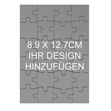 Kleines Puzzle als Einladung Holz Hochformat 89 x 127 mm 24 Teile