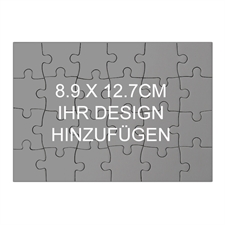 Kleines Puzzle als Einladung Holz Querformat 89 x 127 mm 24 Teile