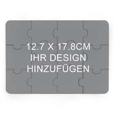 Puzzle als Einladung Holz Querformat 127 x 178 mm 12 Teile