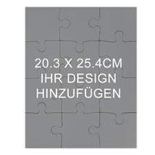 Puzzle als Einladung Holz Hochformat 254 x 203 mm 12 oder 100 Teile