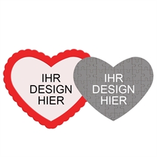 Magnetherzfotopuzzle Gestalten mit Aufsteller Roter Rahmen 36 Teile