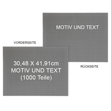 Beidseitig personalisieren  30,5 x 41,9 cm 1000 Teile Minipuzzle - Querformat 