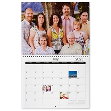 Schwarz Weiß Rot Wandkalender 35,6 cm x 27,9 cm
