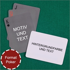 Einfache personalisierbare Spielkarten Rückseite Querformat