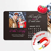 Kalender Save the Date Fotomagnet Schwarzer Kuss 10,16 x 15,24 cm