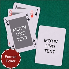 Klassisches Bridge in Pokergröße Rückseite Portrait beidseitig personalisieren