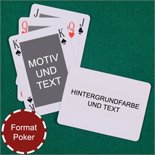 Klassisches Bridgespiel im Pokerformat Rückseite Querformat Beidseitig gestalten
