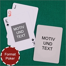 Portraitfoto Mitte Rückseite Hochformat Kartenspiel