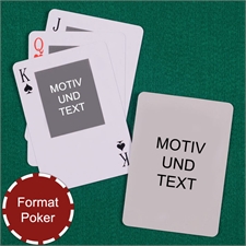 Portraitfoto oben Rückseite Hochformat Kartenspiel