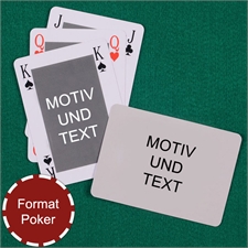 Klassische Spielkarten beidseitig personalisierbar Rückseite Querformat