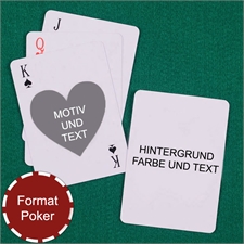 Herz Beidseitig Personalisierbare Spielkarten