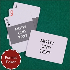 Portraitfoto Querformat Vorne Spielkarten Rückseite Querformat Beidseitig Gestaltbar