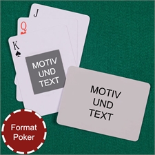 Portraitfoto Mitte Rückseite Querformat Kartenspiel