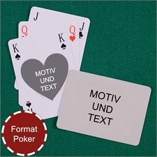 Herzbridge Pokergröße Beidseitig Personalisierbar