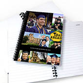 Notizbuch, Neun Fotos, Einzeilig, Schwarz