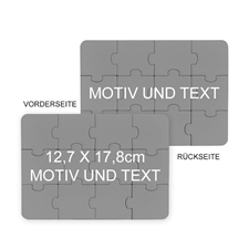 Beidseitig gestaltbare PuzzleEinladung