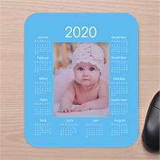 Fotokalender Mauspad Hellblau