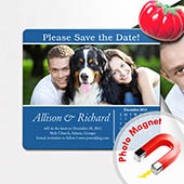 Save the Date Magnetkalender Blau 8,89 x 10,16 cm