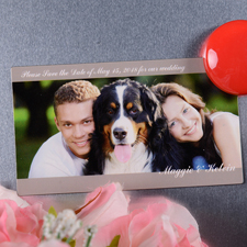 Erinnerung Save the Date Magnet Silber Grau 5,08 x 8,89 cm