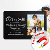 Jawort Schwarz Save the Date Magnet