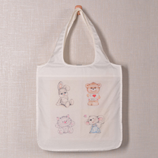 Vier Fotos Shoppingtasche Klassisch