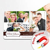 Liebe Fotocollage Magnet  10,16 x 15,24 cm