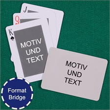 Klassisches Bridgespiel Selbstgestaltete Vorder- und Rückseite