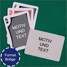 Moderne Bridgekarten Beidseitig Individuell Gestalten Rückseite Querformat