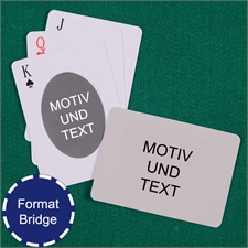 Bridge Ovales Portrait Spielkarten Beidseitig Gestalten Rückseite Querformat