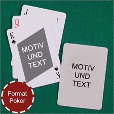 Schräges Karo Poker Spielkarten Beidseitig Personalisieren