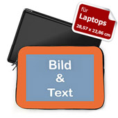 Personalisierte Laptop Tasche Klein Orange