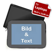 Personalisierte Laptop Tasche Klein Grau