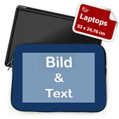 Personalisierte Laptop Tasche Medium Blau