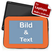 Personalisierte Laptop Tasche Groß Orange