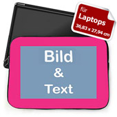 Persoanlisierte Laptoptasche Groß Pink farbener Rand