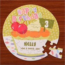 Geburtstagskuchen Rundes Puzzle Personalisieren Durchmesser 18,4 cm