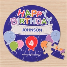 Bunte Ballons Rundes Puzzle Personalisieren Durchmesser 18,4 cm