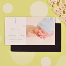 Taufe Baby Blau Fotomagnet 5,08 x 8,89 cm