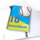 Personalisiertes Notizbuch für Sportler Baseball