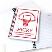 Personalisiertes Notizbuch Basketball Rot