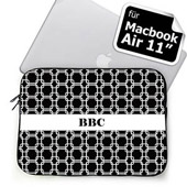 Ihre Initialen Schwarze Links MacBook Air 11 Tasche