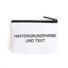 Personalisierte Foto-Geldbörse mit unterschiedlichen Hintergrundfarben, Text und Fotos