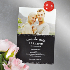 Save the Date Black Magic Fotomagnet Hochformat