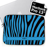 Blaues Zebra Personalisierte Black & Blue Zebra MacBook Pro 13 Tasche (2015)