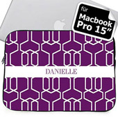Personalisierte Lila Spaliermuster MacBook Pro 15 Tasche (2015)